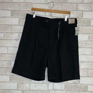 NWT John W. Nordstrom Black Cotton Blend Shorts Size 38W